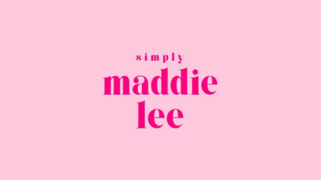 pink graphic that reads Simply Maddie Lee in hot pink letters