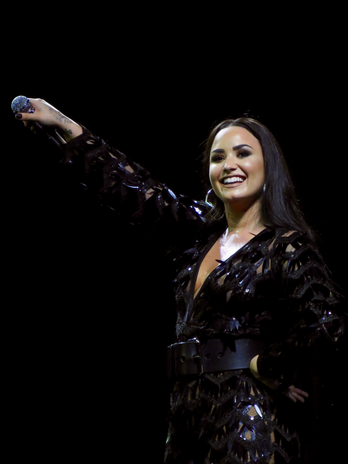demi lovato performing on stage