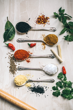 spices on spoons by UnSplash