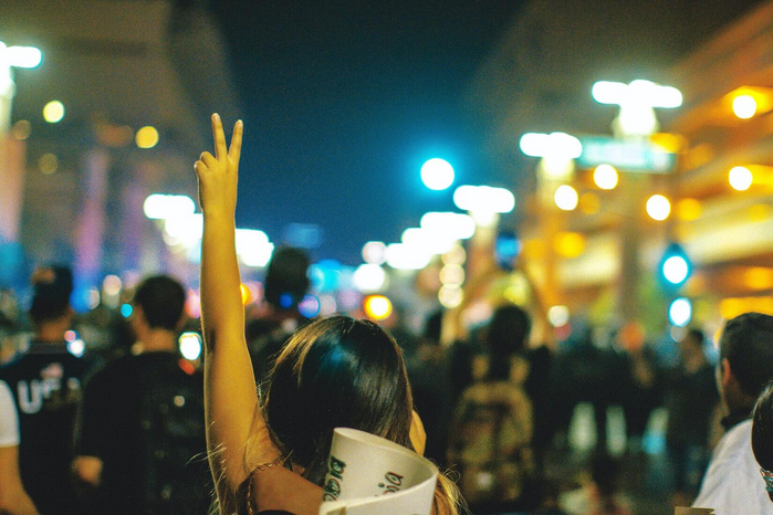 protest at night by AJ Colores from unsplash