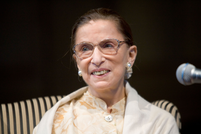 Ruth Bader Ginsburg Smiling by Wake Forest University School