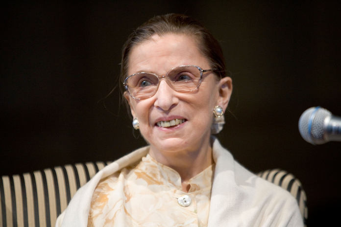 Ruth Bader Ginsburg Smiling by Wake Forest University School