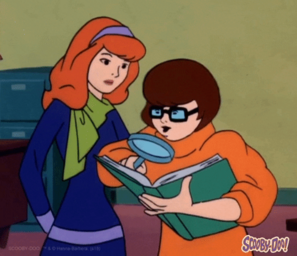 gif of Velma and Daphne from Scooby-Doo