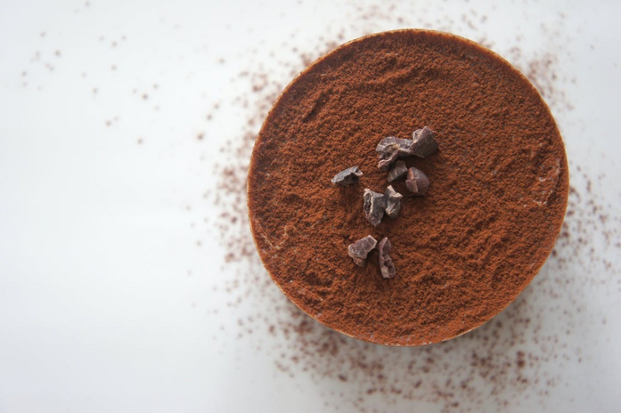 close up of cocoa powder