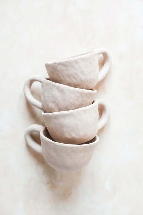 clay cups aesthetic