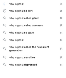 google search for “ why is genZ”