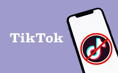 Tik Tok with purple background