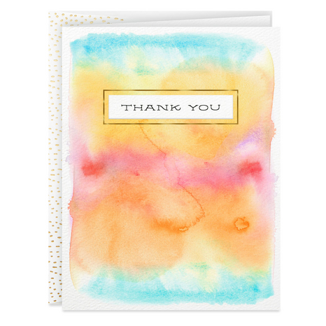Watercolor Brushstrokes Thank You Card 459HRD3076 01