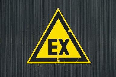 ex yellow and black sign