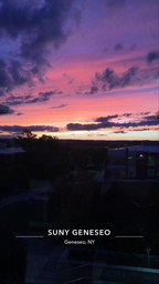 A picture of the sunset at SUNY Geneseo.