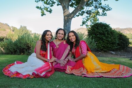 An image of my mother, my sister, and myself