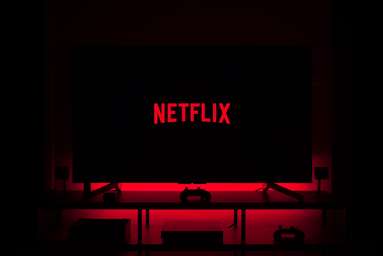 Netflix Screen in Dark Room