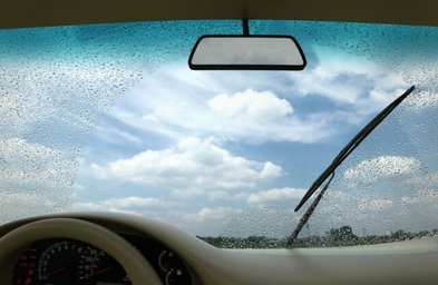 view from inside of a car windshield