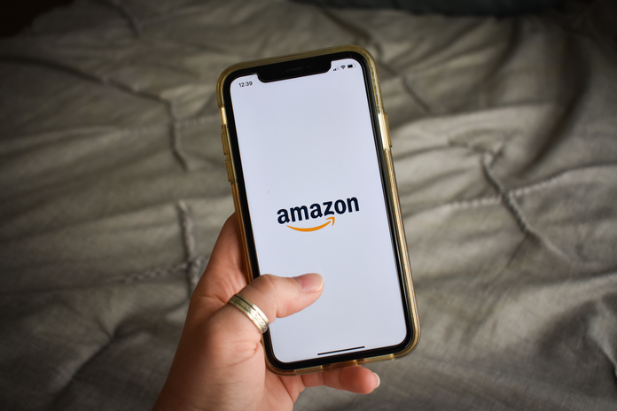 Holding Phone with Amazon