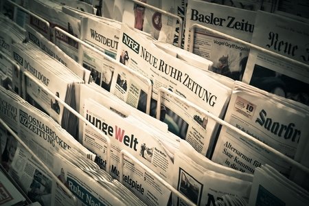 stack of newspapers