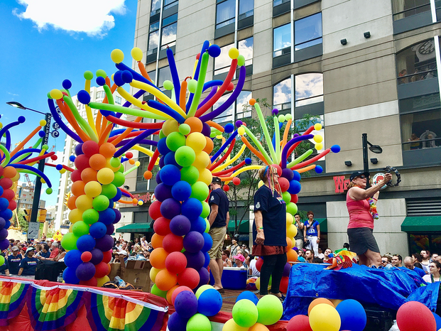 Float in pride parade by unsplash