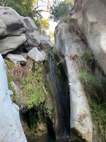 Some views that can be observed while hiking the Santa Ynez Falls trail