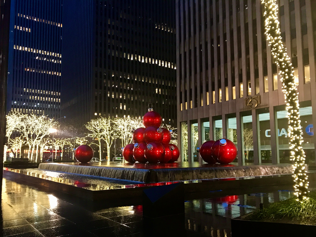 Christmas ornaments in New York