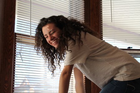 girl smiling light summer happy natural