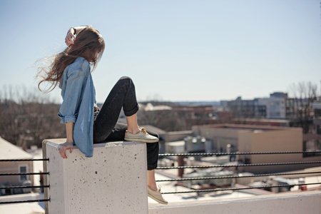 inspired city scape girl hair flip 5