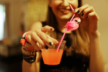 The Lalacocktail With Flamingo Straw