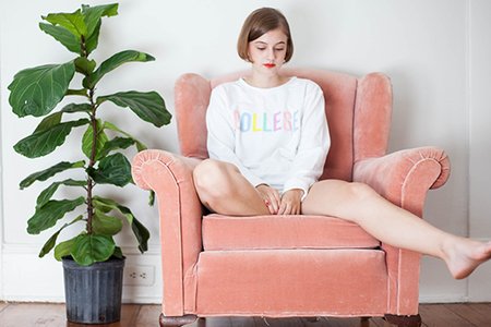 Kristen Bryant-Thinking In A Lala College Sweatshirt