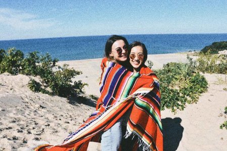 Friends At The Beach Hugging 1