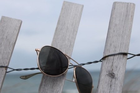 The Lalaaviator Glasses On A Fence