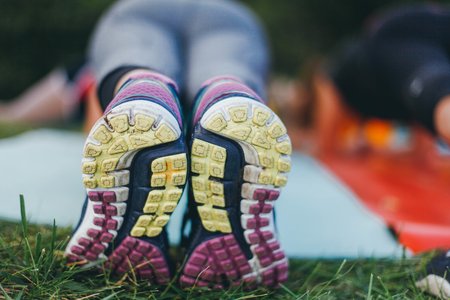Kayla Bacon-Sneakers And Stretching