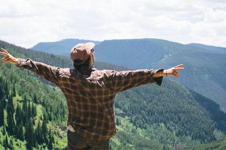 Cameron Smith-Girl Travel Colorado Hiking Peace Trees Mountains