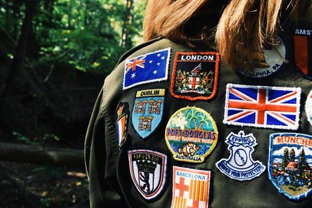 Jacket With European Patches