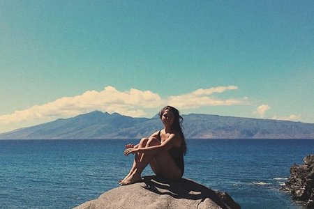 Ocean Sky Natural Nature One Piece Long Hair Girl