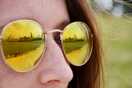 Girl With Sunglasses Outdoors 1