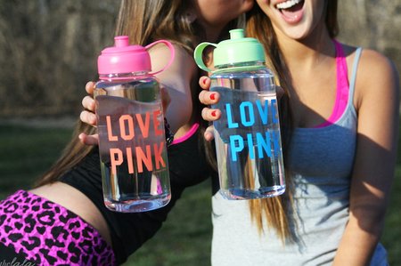 Two Friends With Water Bottles
