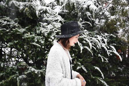 Girl With Snow In Trees 1