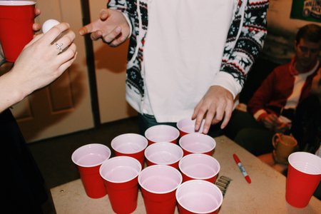 Anna Schultz-Girl And Guy Playing Beer Pong