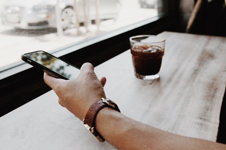 Phone In Hand Coffee Sightglasscoffee