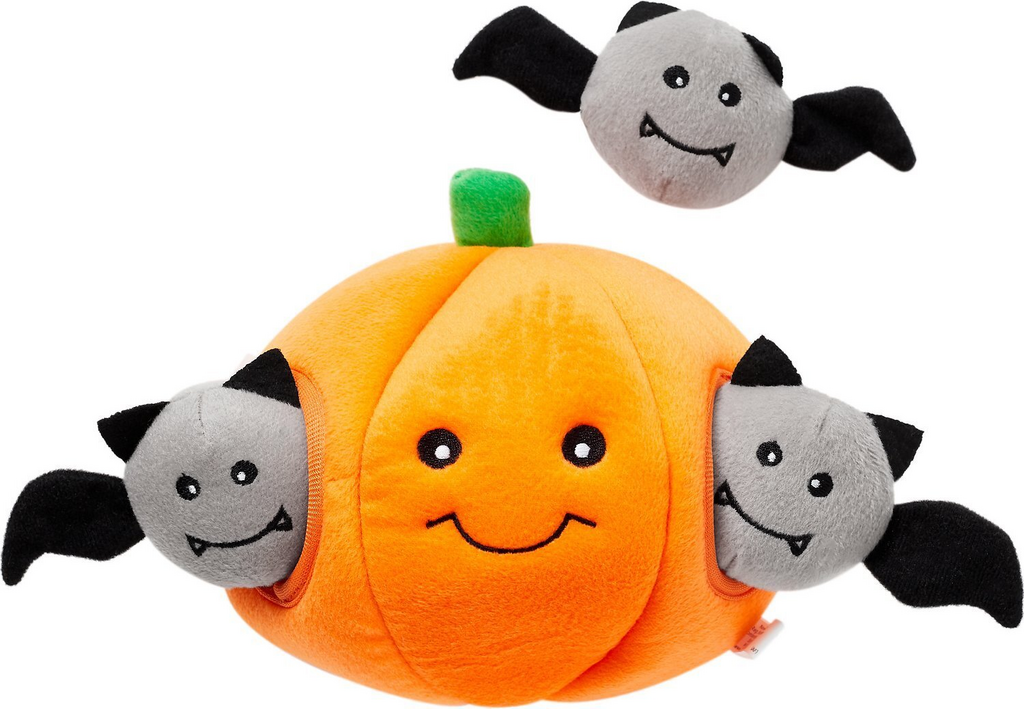 halloween pumpkin dog toy