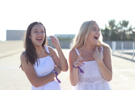 Keegan Acton and friend laughing