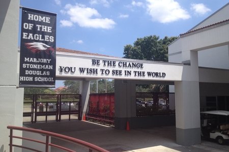 Image of entrance to Marjory Stoneman Douglas high school