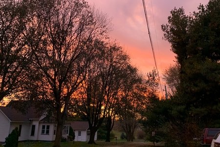 sunset outside my house