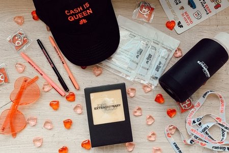 Flatlay of event items