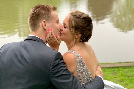 My boyfriend and I at my senior prom