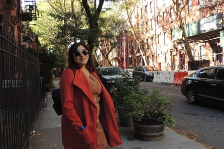 Woman on the street of New York City