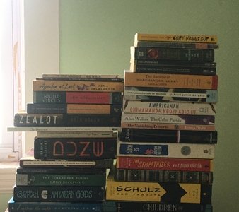 A stack of 35 books