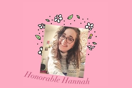A picture my chapter member took of herself and I decorated for the hero image of my article.