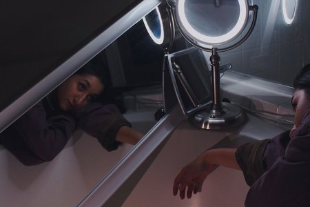 mirror girl sad