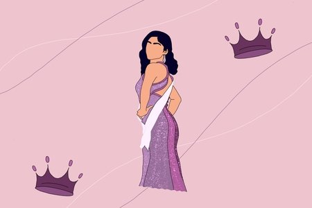 woman competing at a pageant