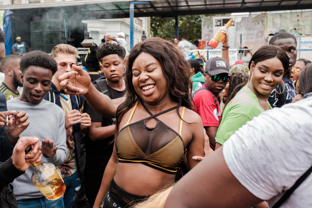 people at Notting Hill Carnival in London