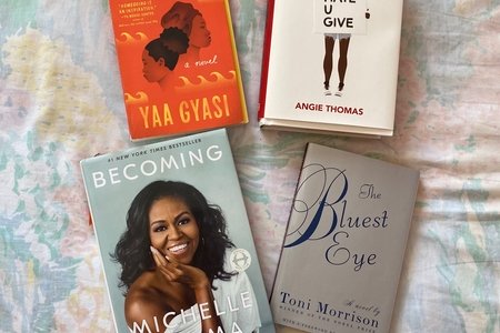 picture of four books by Black female authors